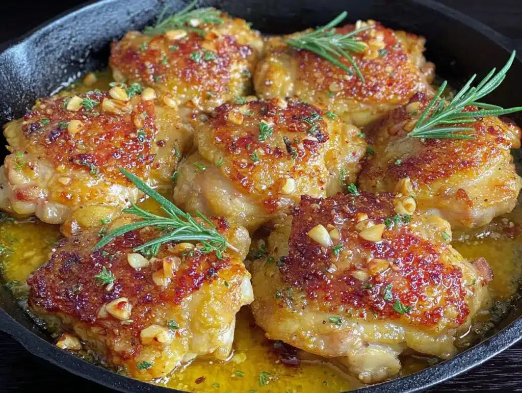 garlic butter chicken thighs - featured image
