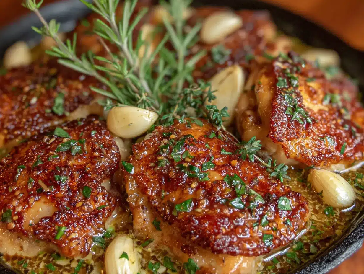 garlic butter chicken thighs preparation steps