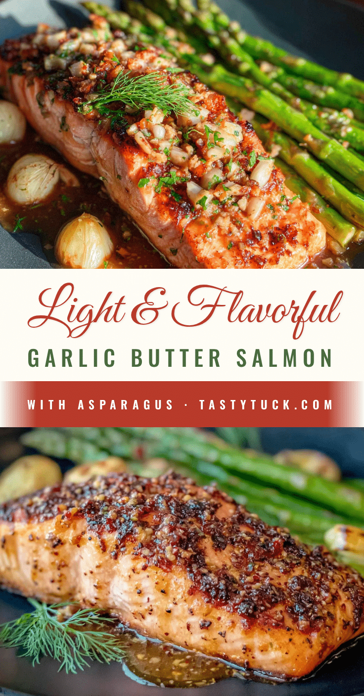 garlic butter salmon with asparagus recipe