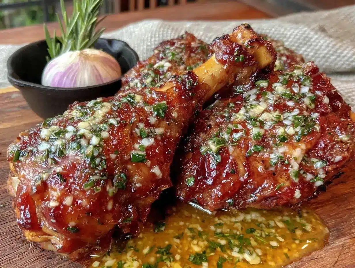 garlic herb butter roasted turkey legs preparation steps