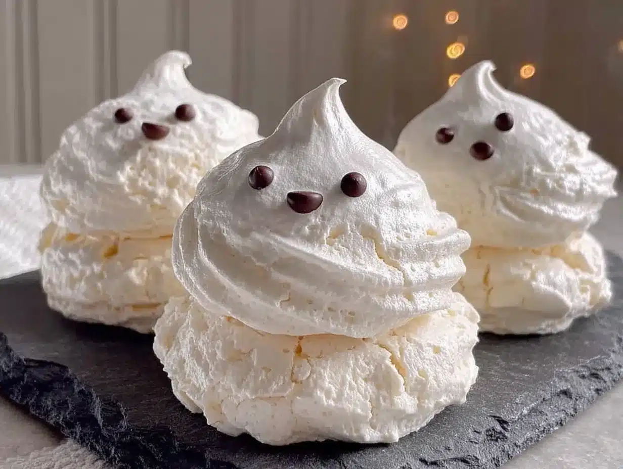 ghost meringue cookies preparation steps