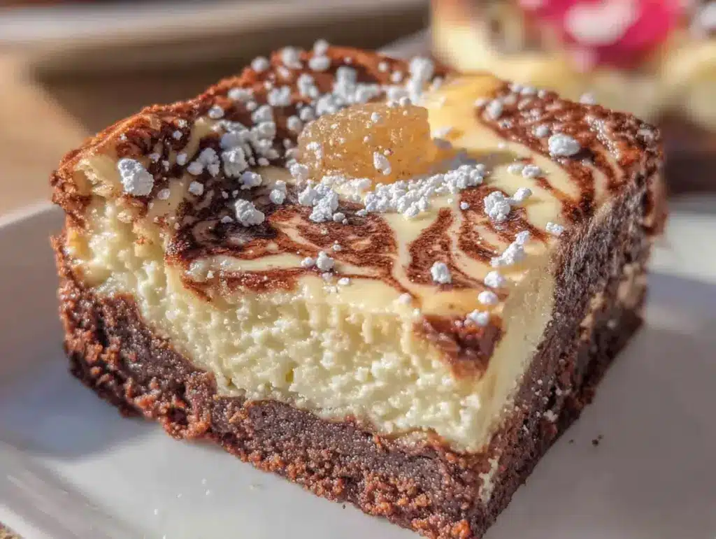 gingerbread cheesecake brownies - featured image