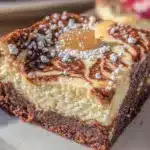 gingerbread cheesecake brownies - featured image