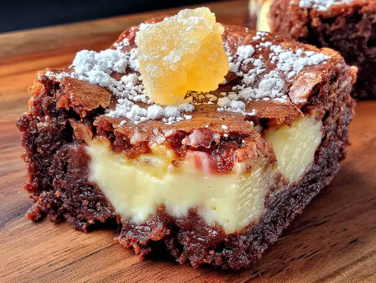 gingerbread cheesecake brownies preparation steps