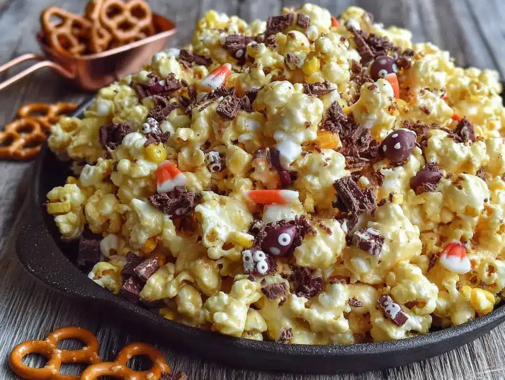 halloween popcorn mix - featured image