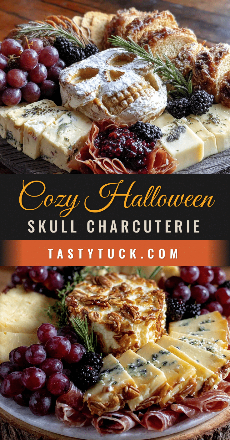 Halloween skull charcuterie board recipe