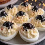 halloween spider deviled eggs - featured image