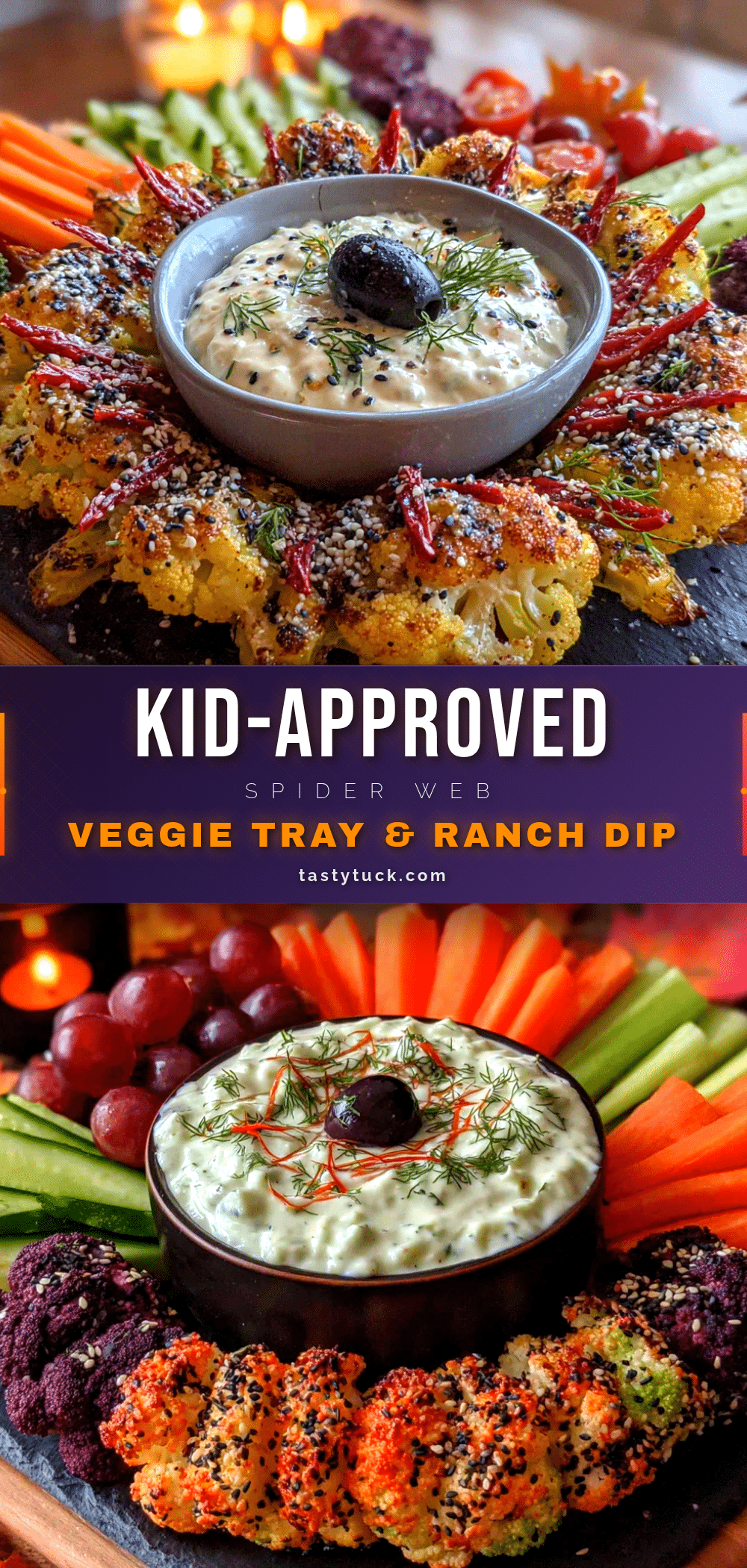 halloween spider web veggie tray recipe