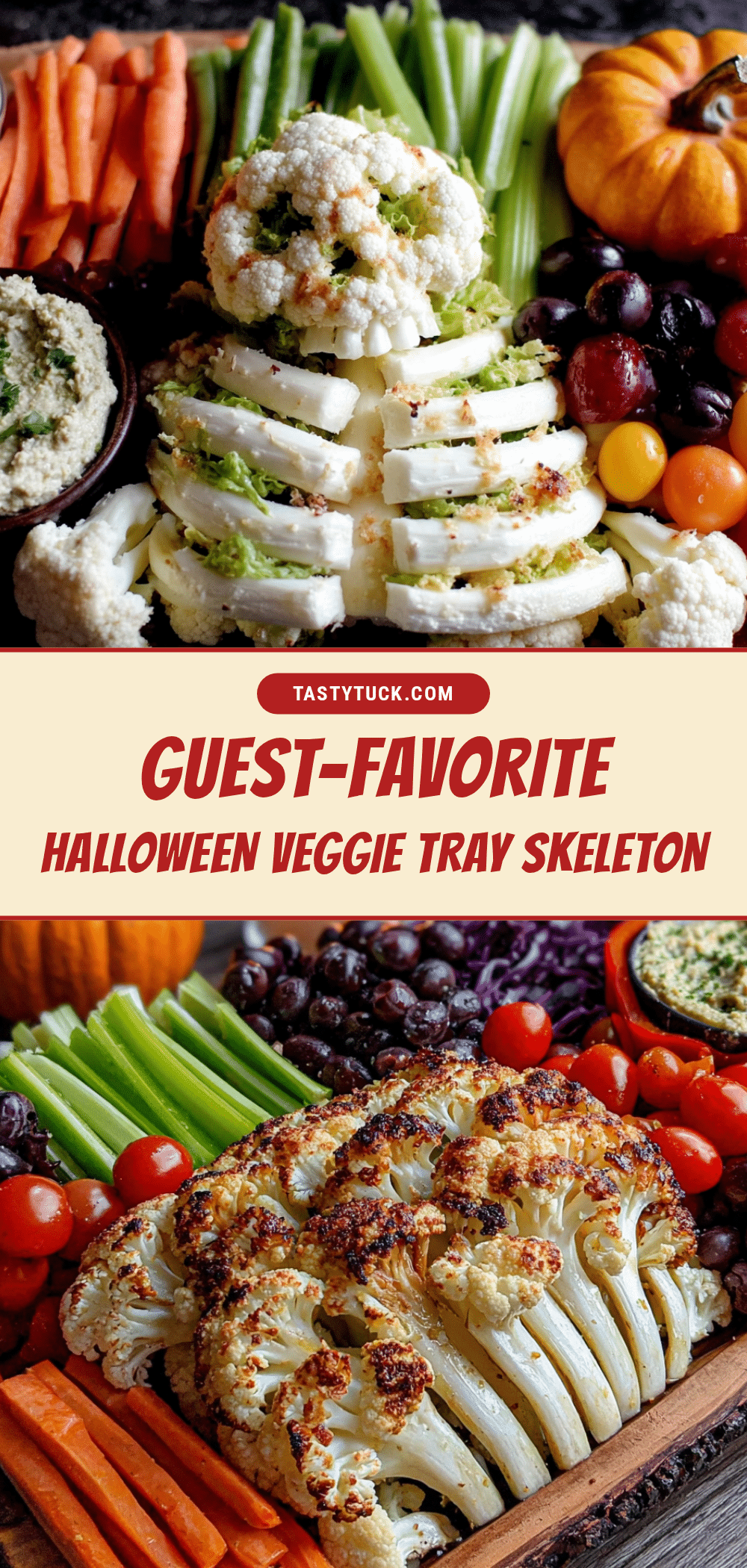 halloween veggie skeleton tray recipe