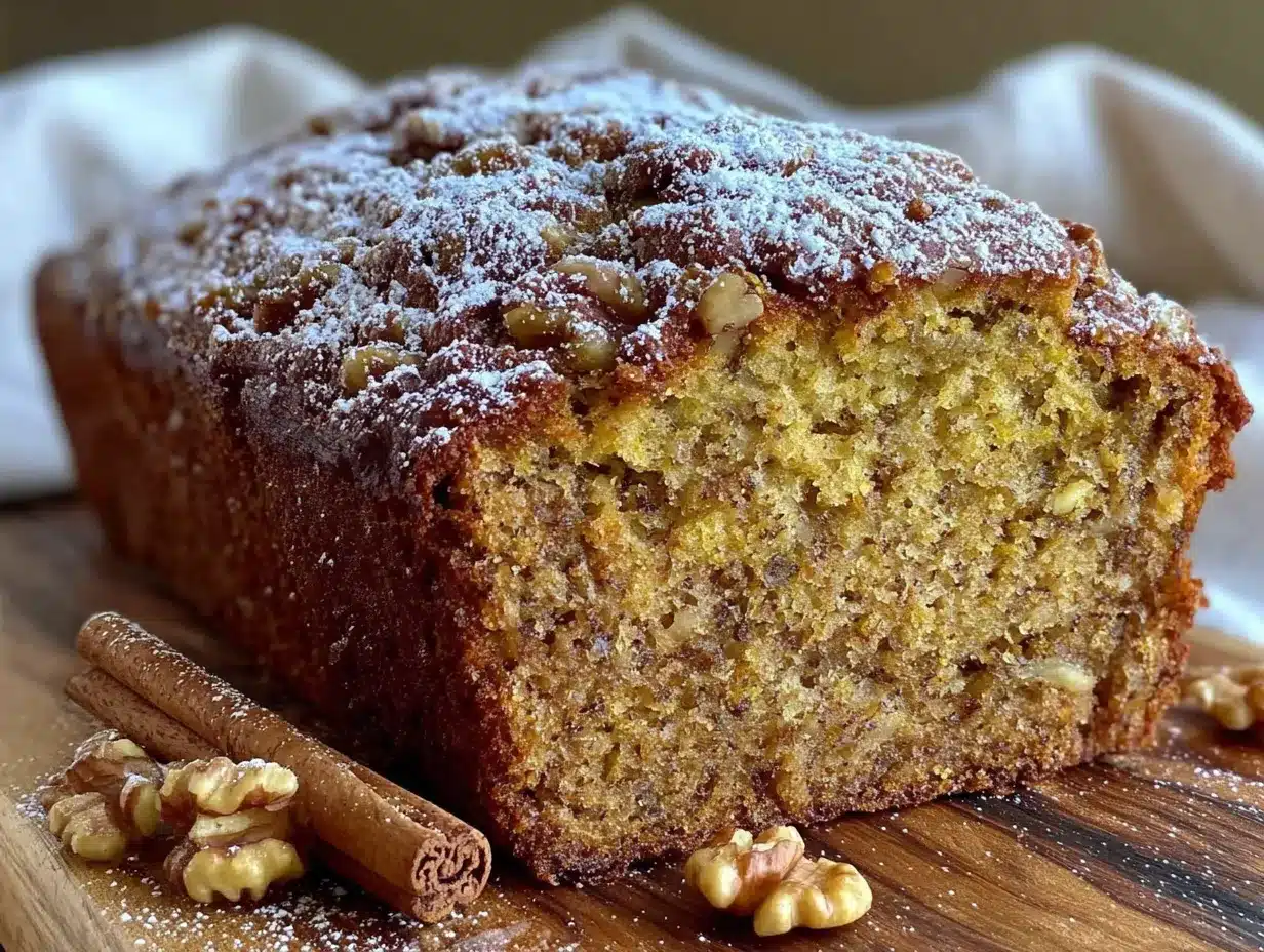 healthy zucchini bread with walnuts and cinnamon preparation steps