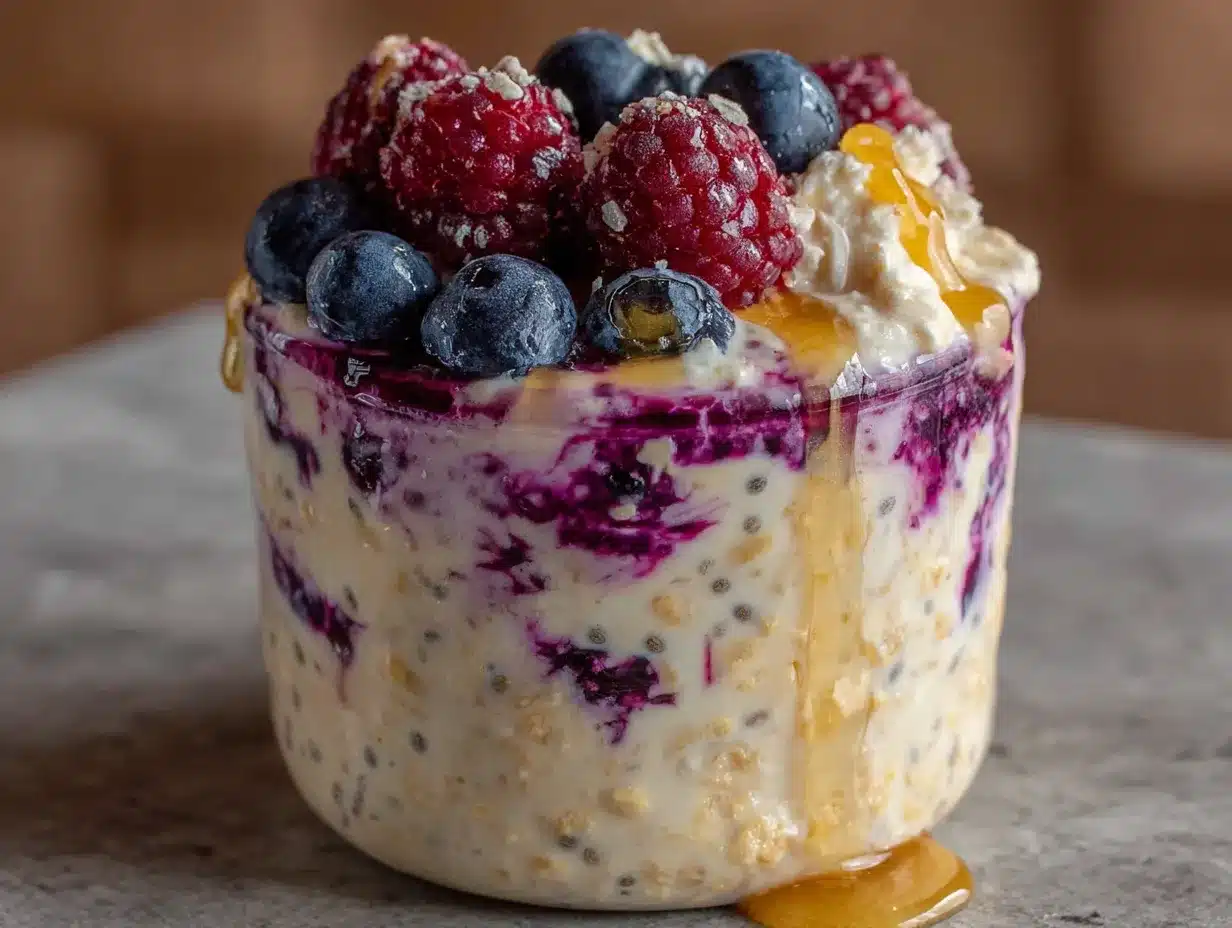 high-fiber chia overnight oats preparation steps