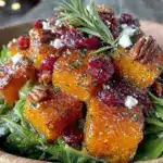 honey roasted butternut squash and cranberry salad - featured image