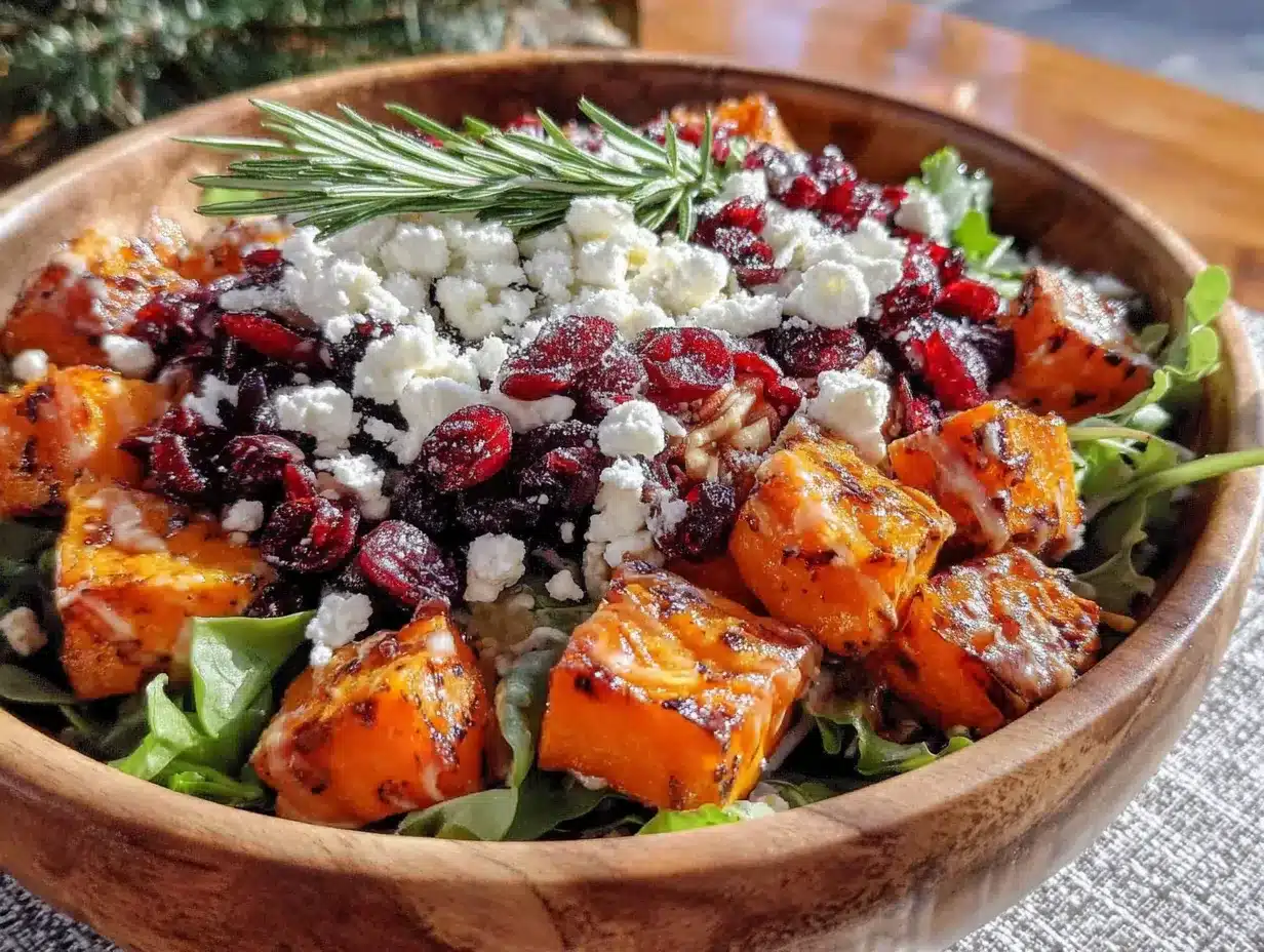 honey roasted butternut squash and cranberry salad preparation steps