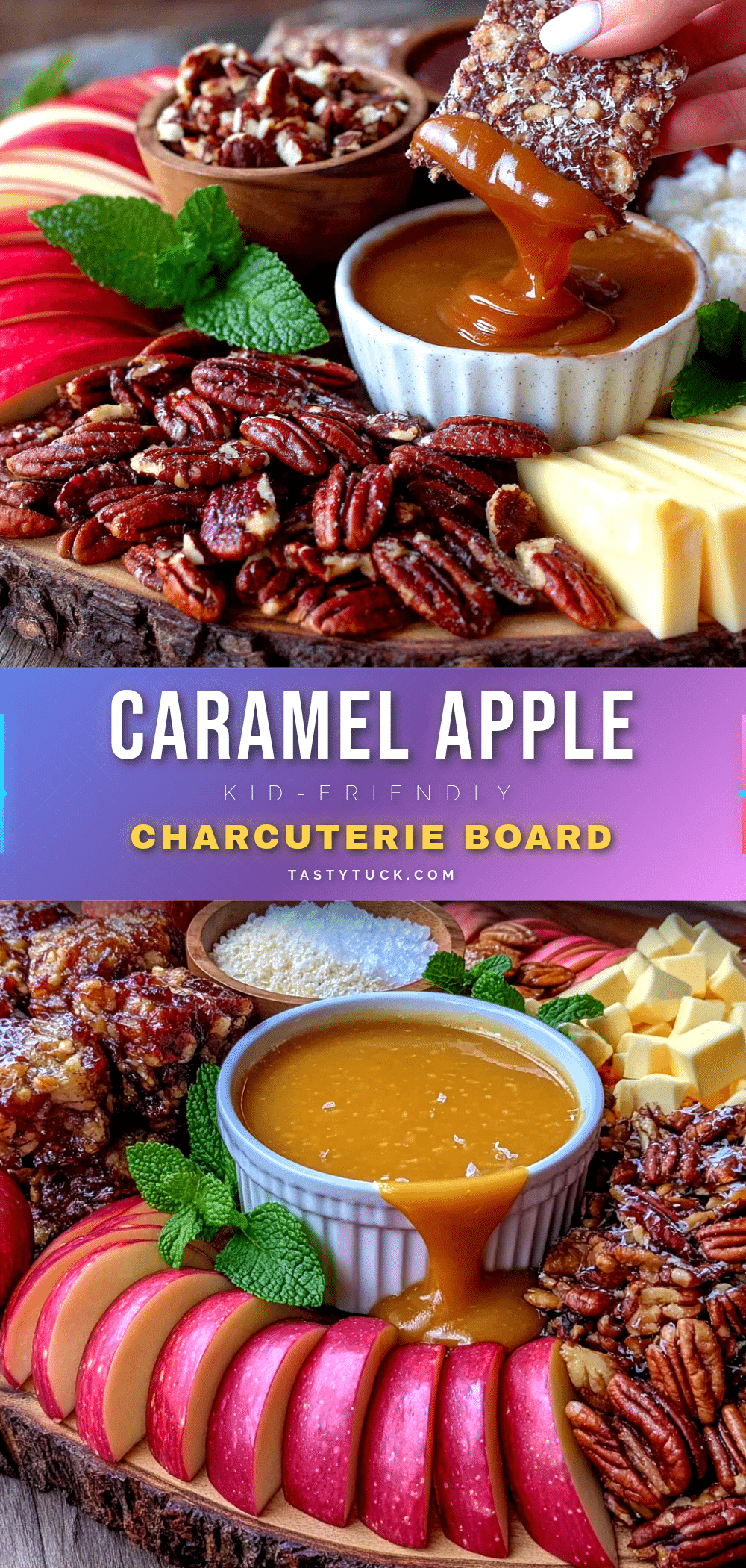 kid-friendly caramel apple charcuterie board recipe