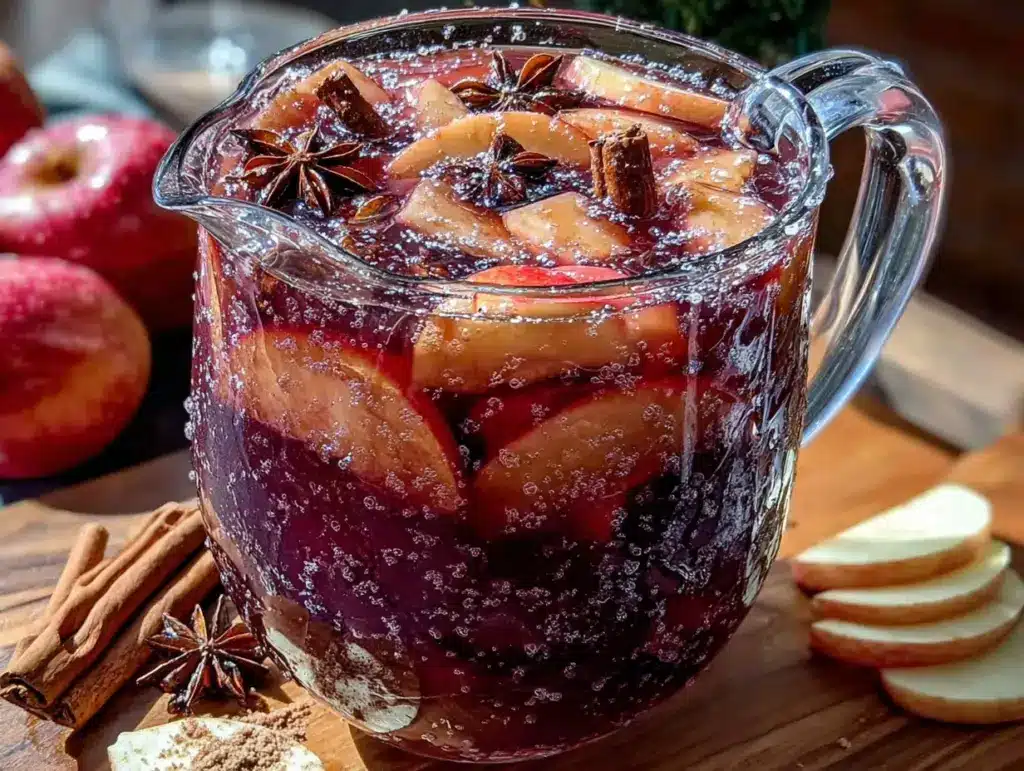 light caramel apple sangria for a crowd - featured image