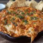 Lighter Baked Buffalo Chicken Dip - featured image