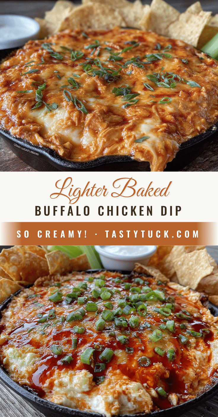 Lighter Baked Buffalo Chicken Dip recipe