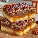 maple bourbon pecan pie bars - featured image