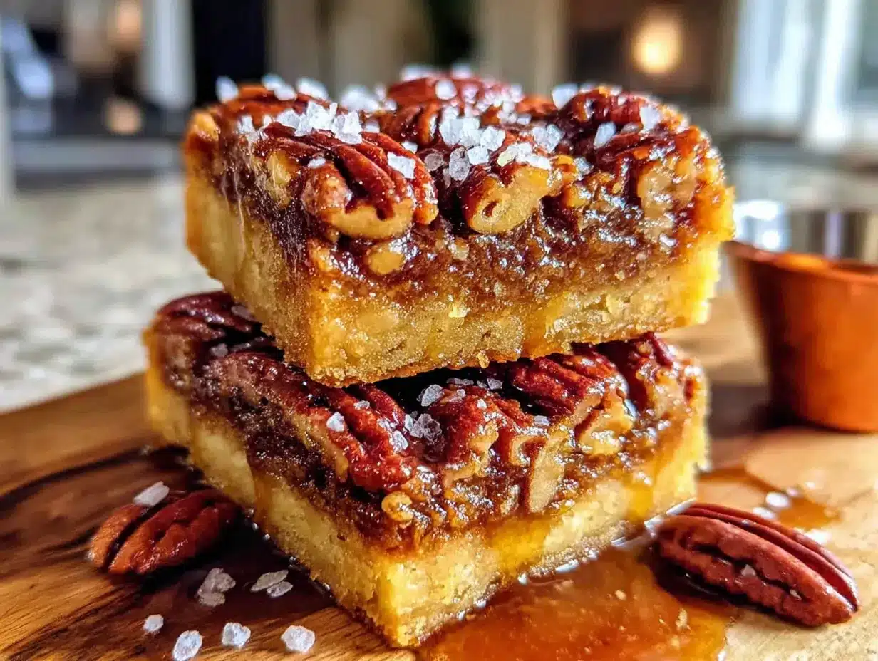 maple bourbon pecan pie bars preparation steps