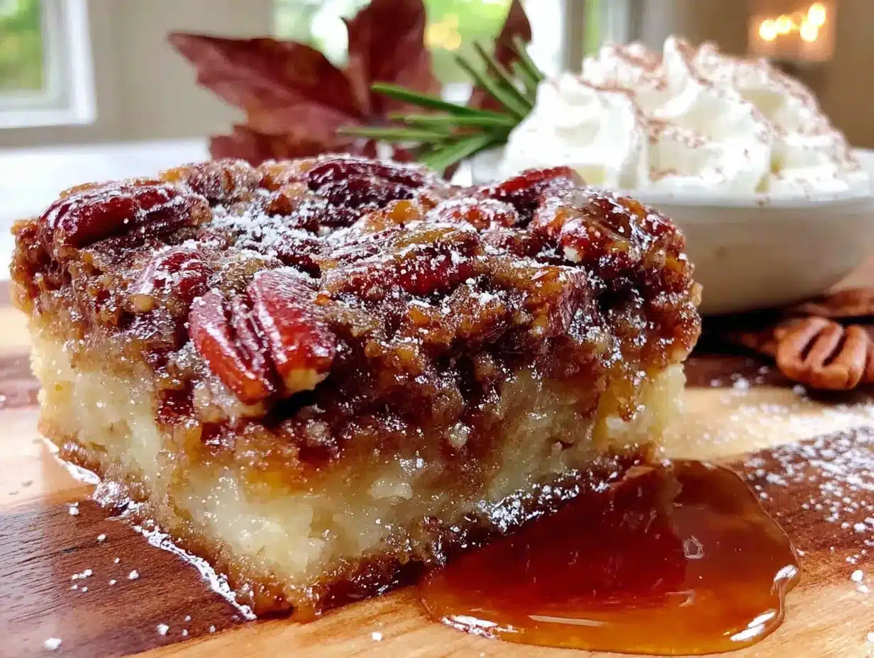 maple bourbon pecan pie bars preparation steps