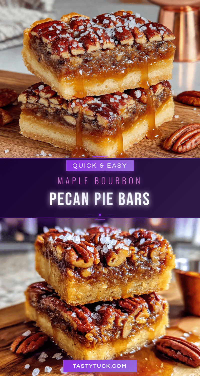 maple bourbon pecan pie bars recipe