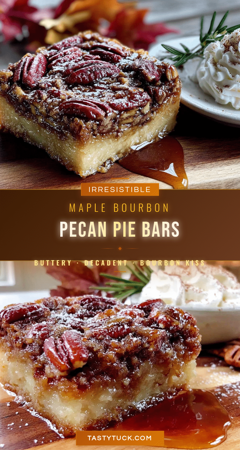 maple bourbon pecan pie bars recipe
