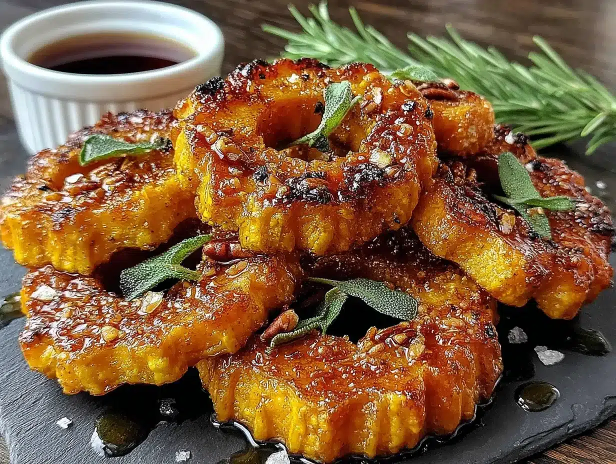 maple roasted delicata squash rings preparation steps
