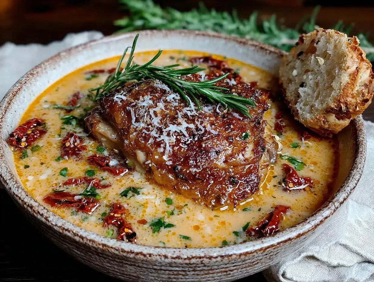 marry me chicken soup with sun-dried tomatoes preparation steps