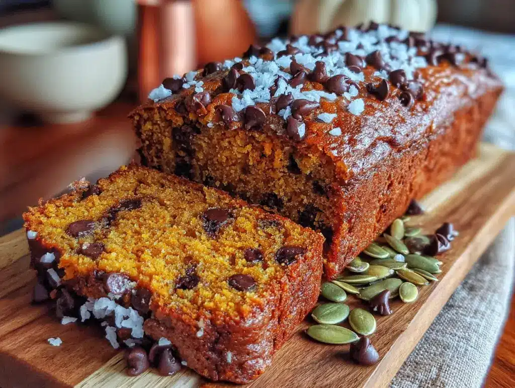 moist chocolate chip pumpkin banana bread - featured image