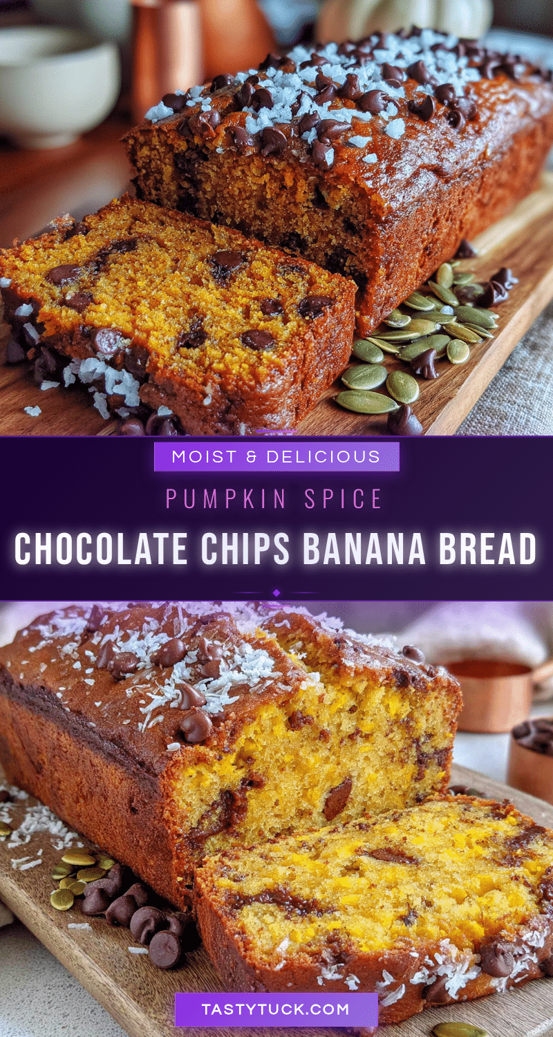 moist chocolate chip pumpkin banana bread recipe