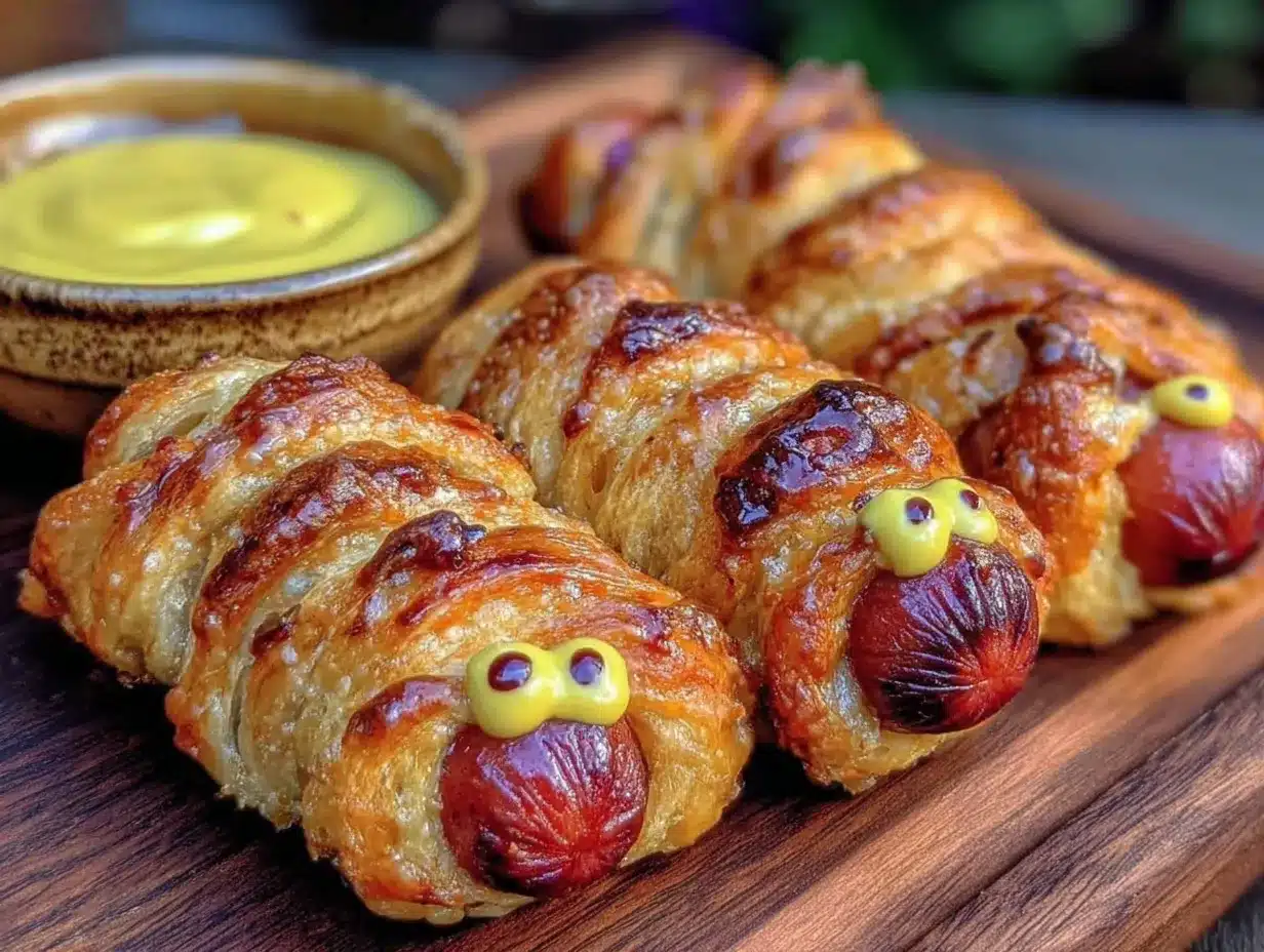 mummy hot dogs preparation steps