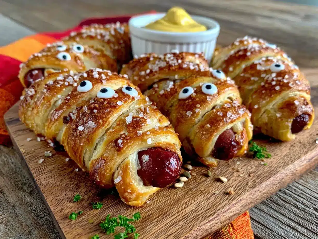 mummy pretzel dogs preparation steps