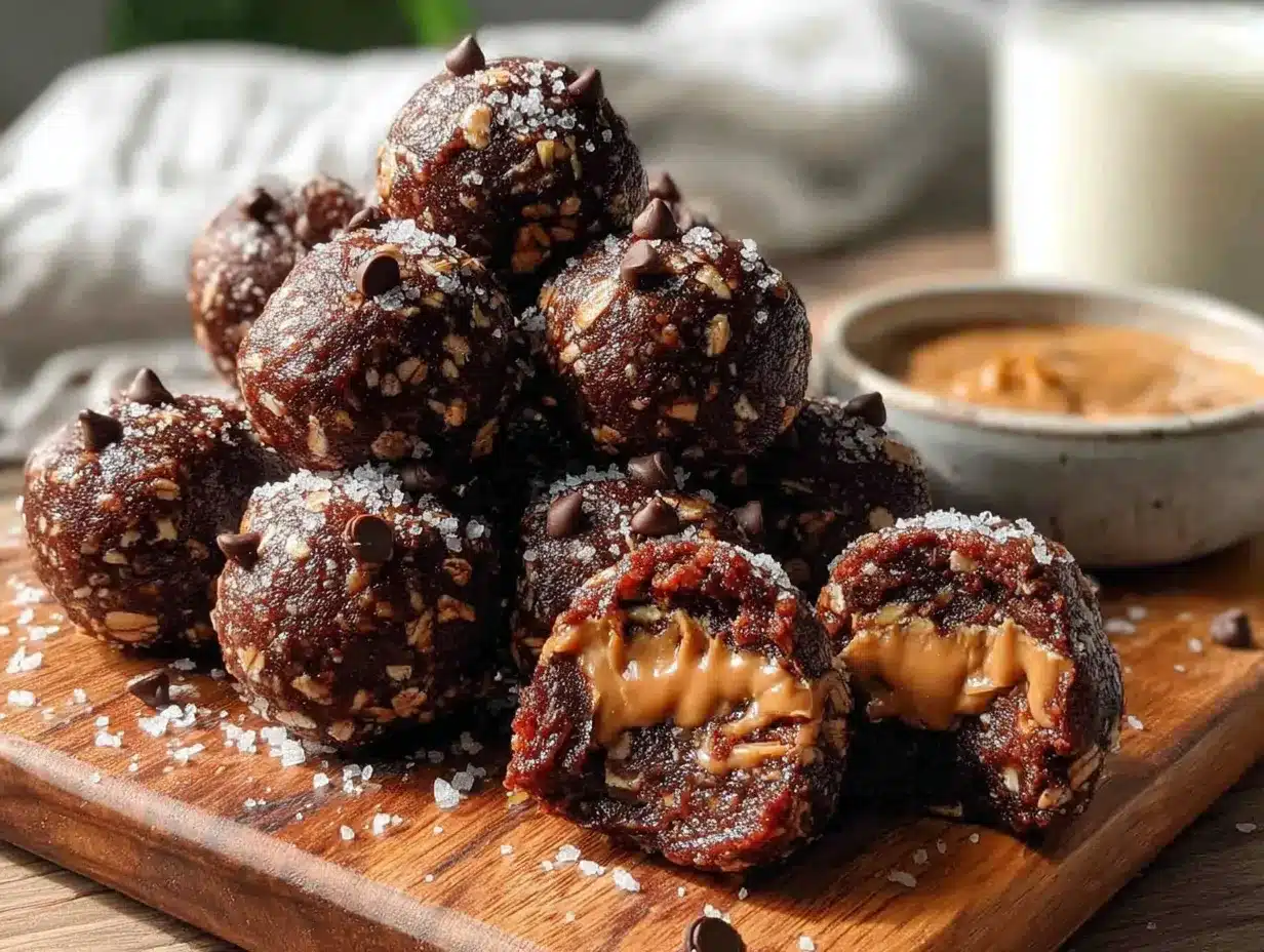 no bake chocolate peanut butter energy bites preparation steps