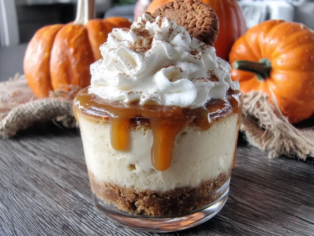 no-bake pumpkin cheesecake cups - featured image
