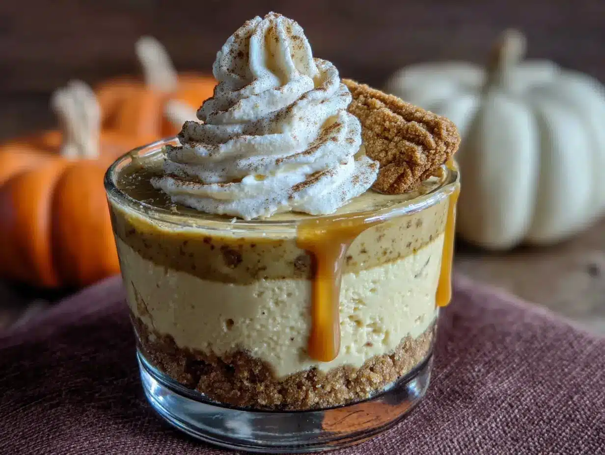 no-bake pumpkin cheesecake cups preparation steps