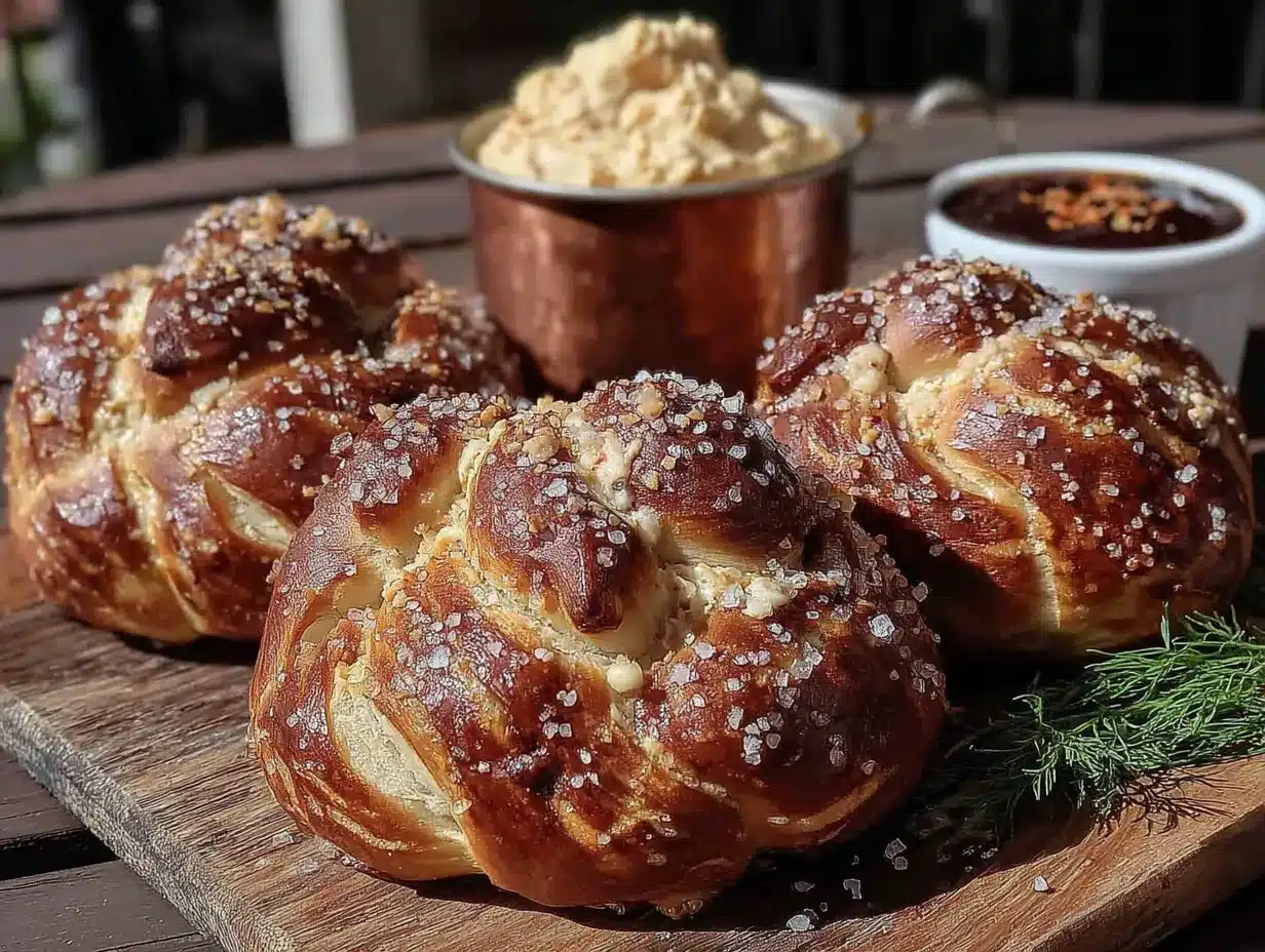 oktoberfest pretzel board for two preparation steps