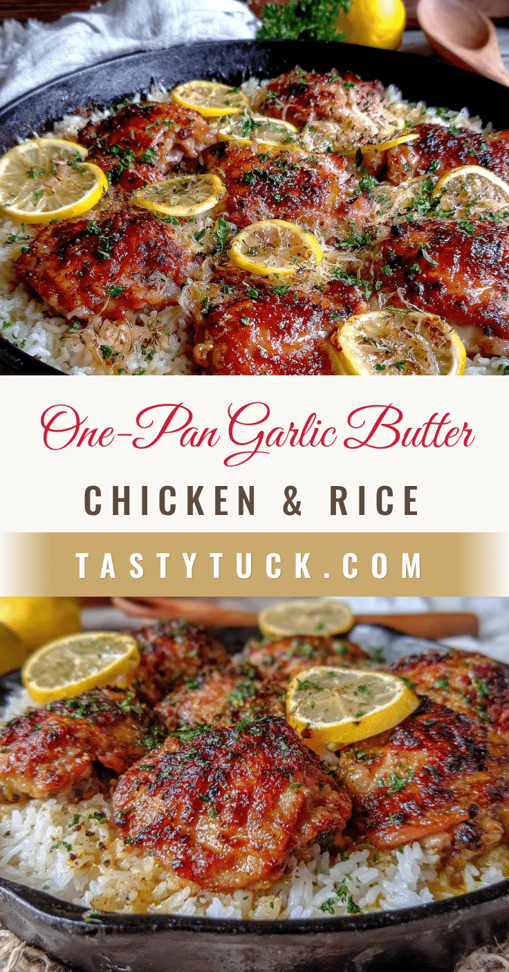 one-pan garlic butter chicken and rice recipe
