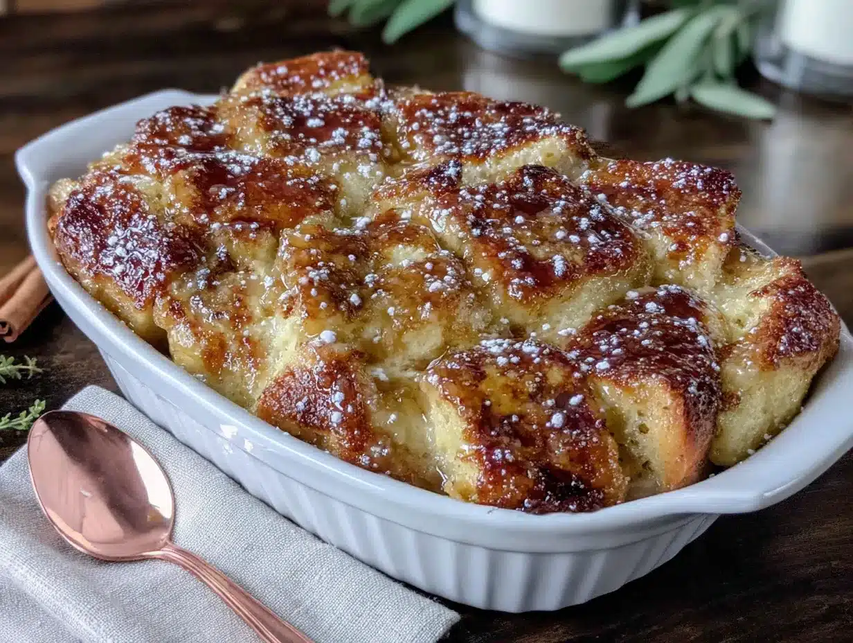 overnight pumpkin french toast bake preparation steps