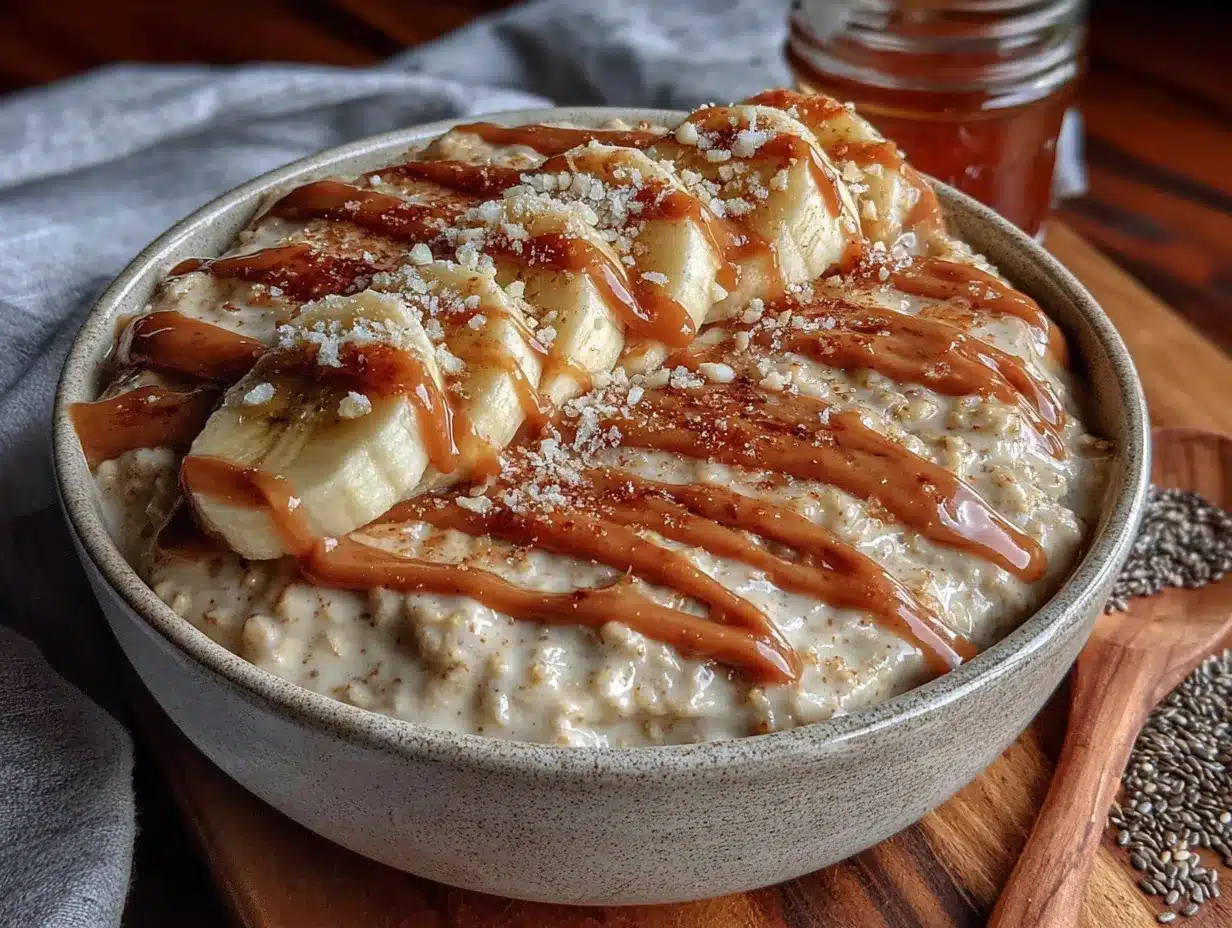 peanut butter banana overnight oats preparation steps