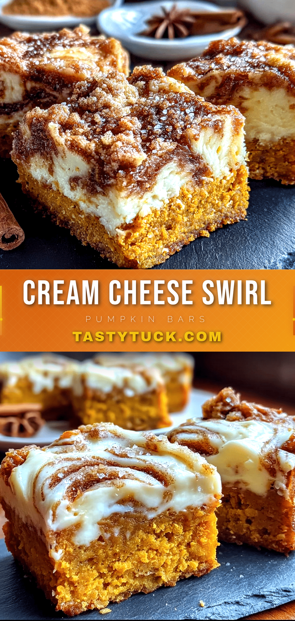 pumpkin bars with cream cheese swirl recipe