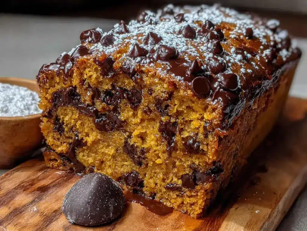 pumpkin chocolate chip bread - featured image