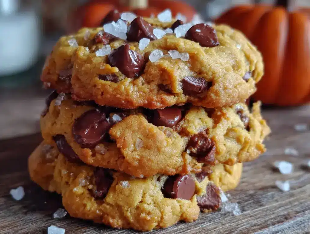 pumpkin chocolate chip cookies - featured image