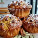 pumpkin chocolate chip muffins - featured image