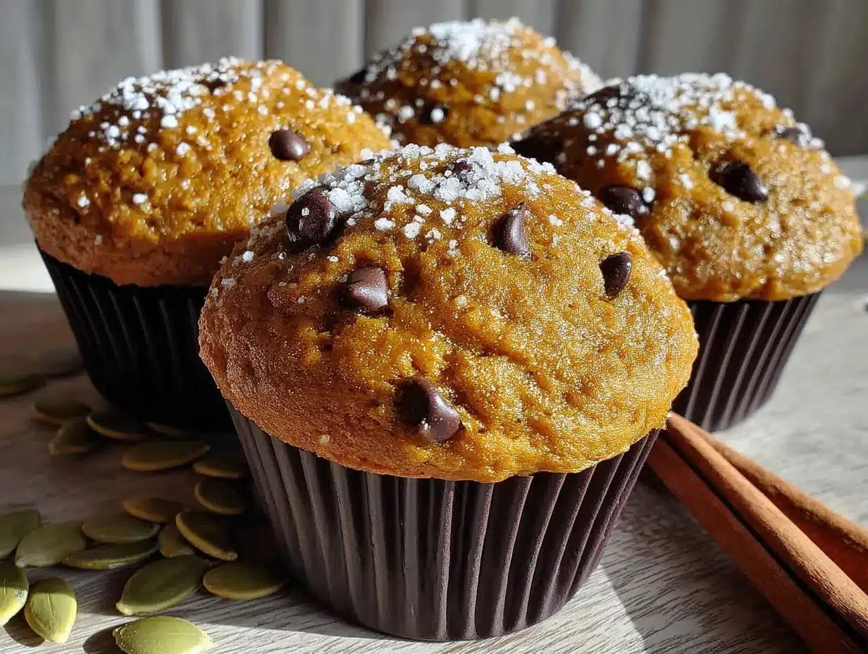 pumpkin chocolate chip muffins preparation steps