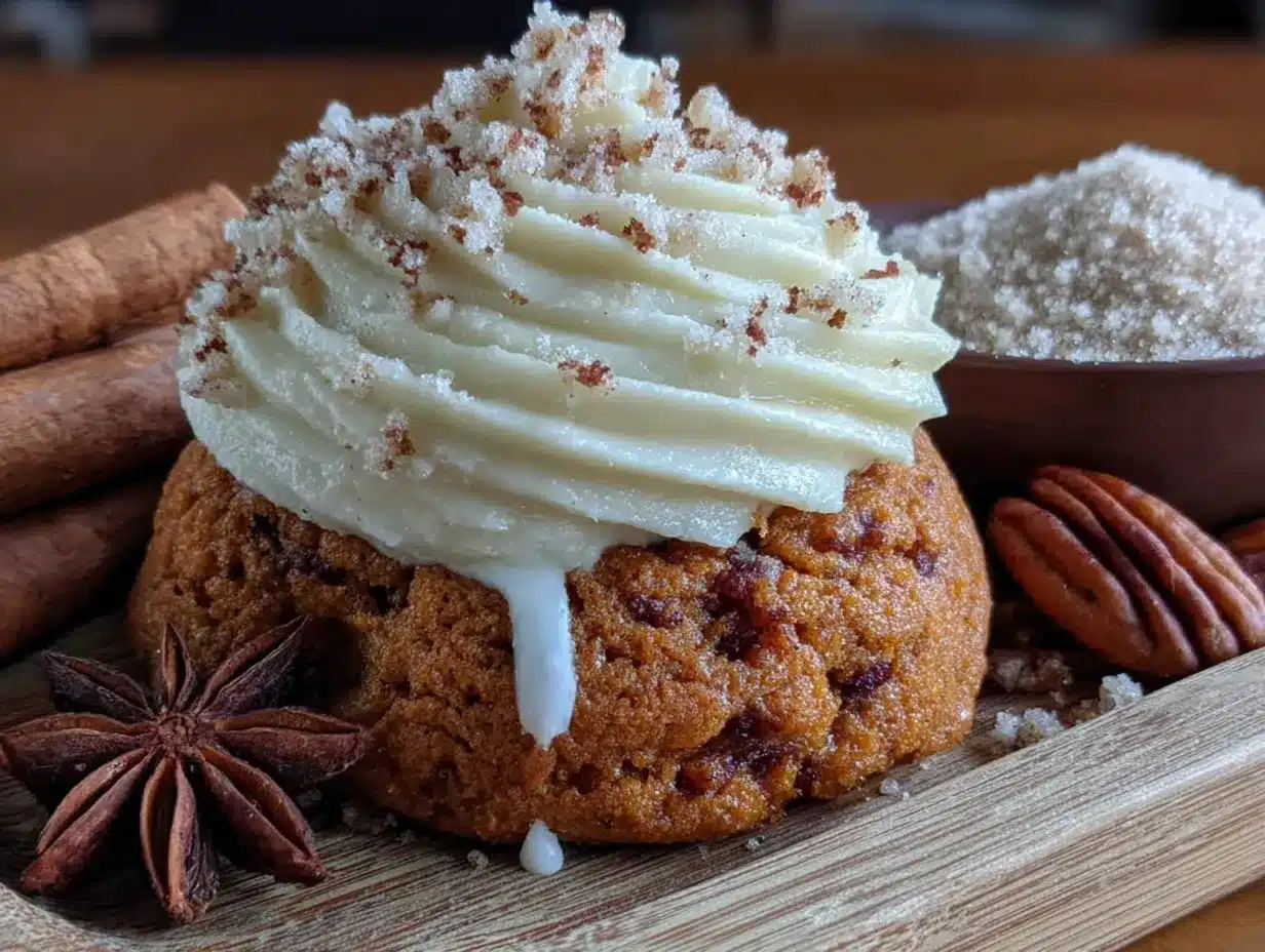 pumpkin cookies with cream cheese icing preparation steps