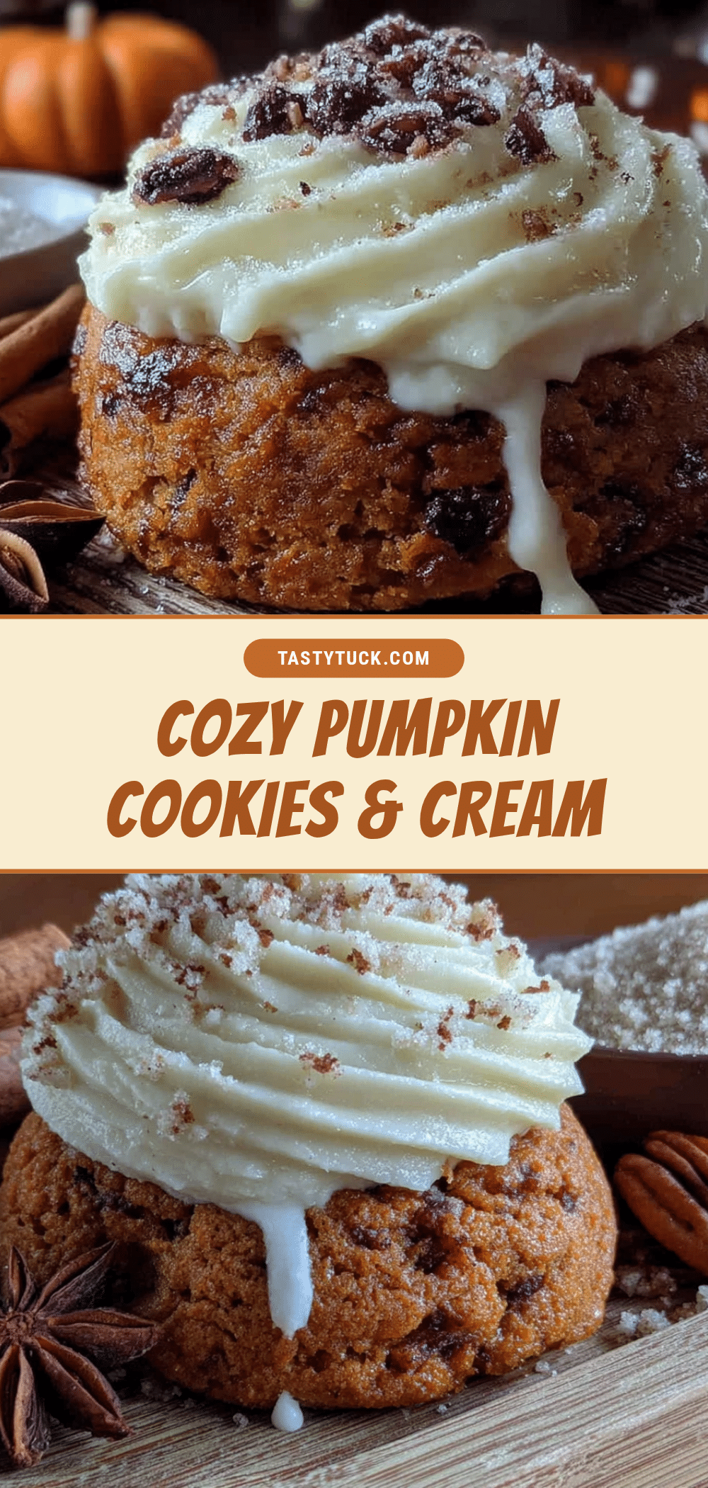 pumpkin cookies with cream cheese icing recipe