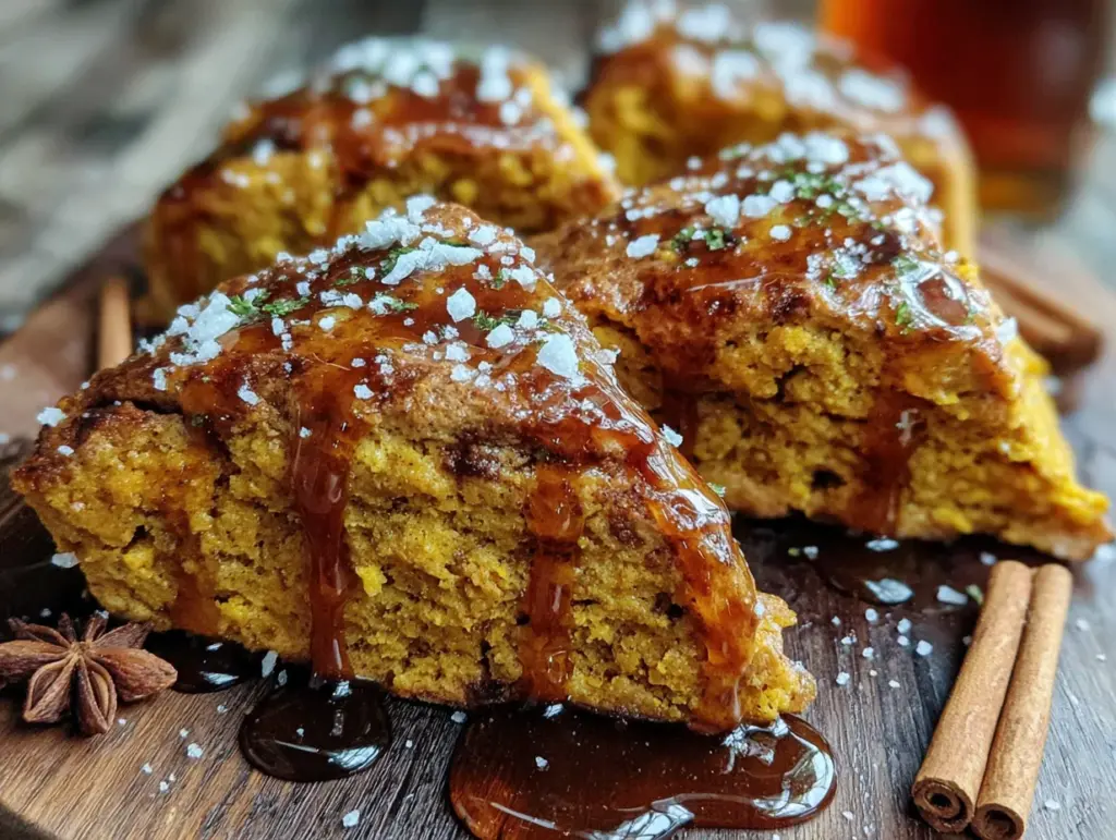 pumpkin scones with maple glaze - featured image