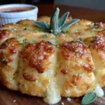 pumpkin shaped pull-apart cheese bread - featured image