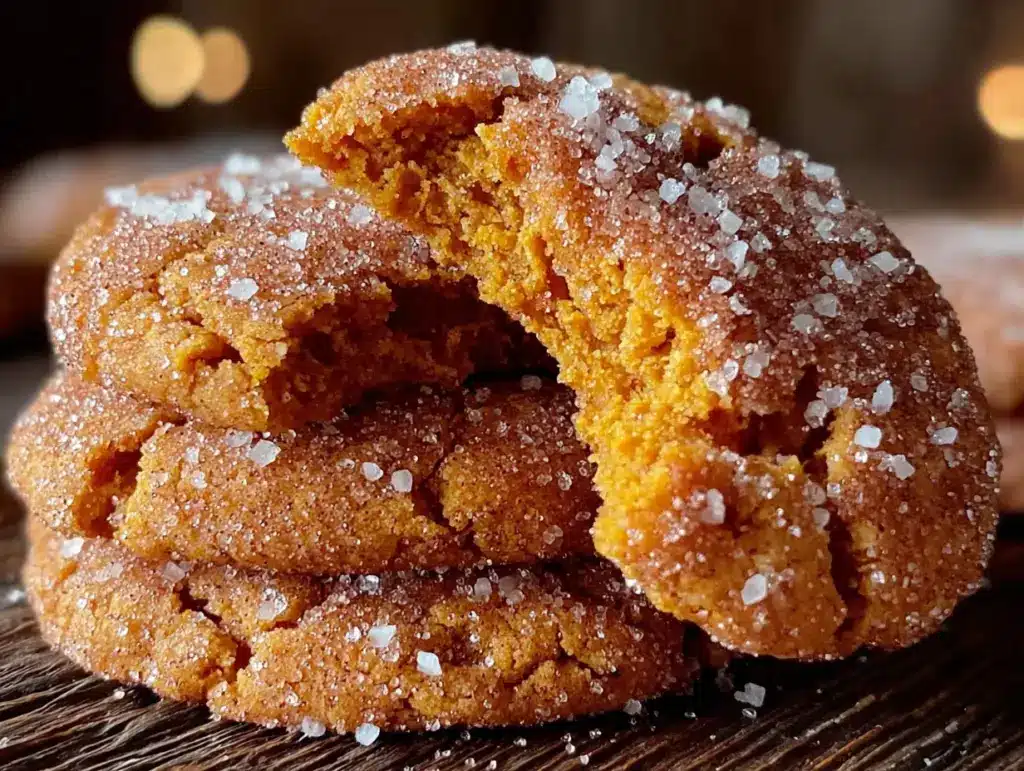 pumpkin snickerdoodle cookies - featured image