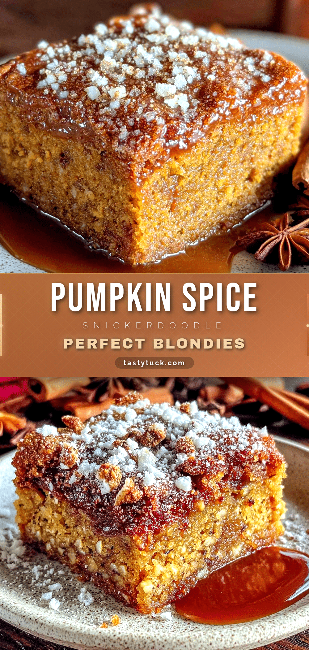 pumpkin spice snickerdoodle blondies recipe